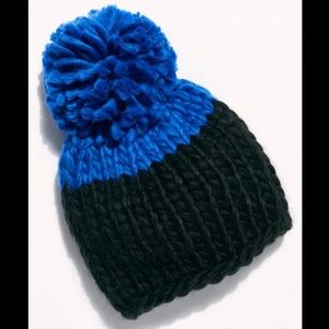 New Free People Cozy Up Color Block Pom Beanie